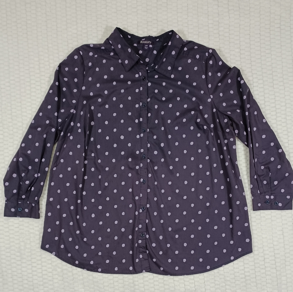 Roaman's Button-down Collared Top